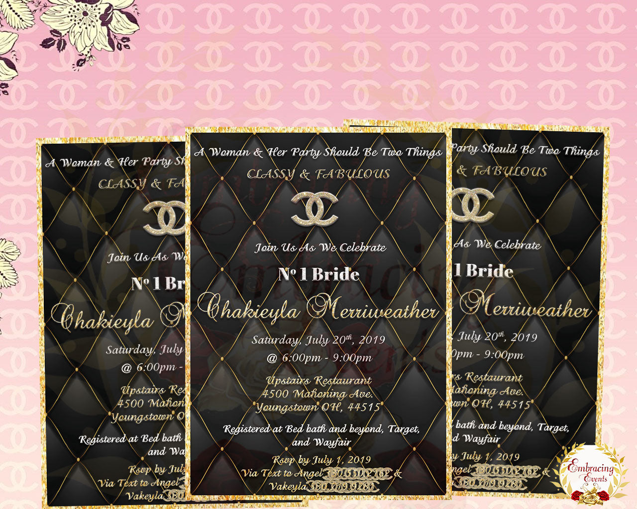 bachelorette-bridal-shower-chanel-inspired-invitations-rsvp-silve-embracing-online-store for Free Printable Chanel Invitation Template Bachelorette/Bridal Shower - Chanel Inspired Invitations & RSVP- Silve – Embracing Online Store for Free Printable Chanel Invitation Template